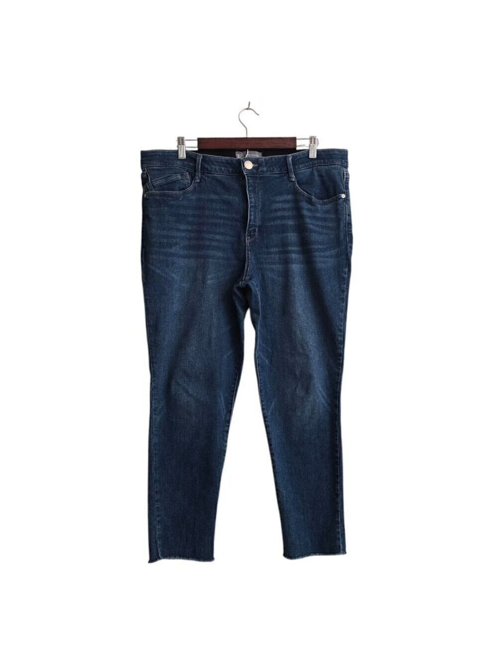 Wit & Wisdom Raw Hem Cropped High Rise Jeans Sz 18
